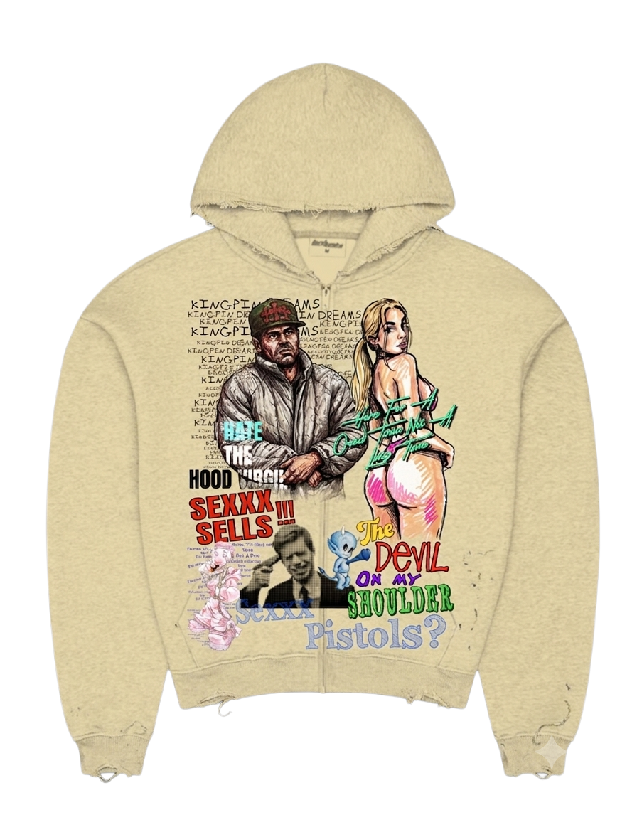 I Hate Hood Virgil Crop Zip